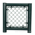 small hole chain link fence double swing gate